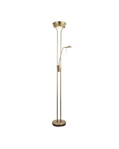 Rome Mother And Child Task Floor Lamp In Antique Brass