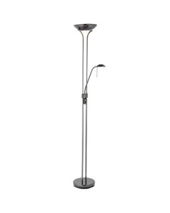 Rome Mother And Child Task Floor Lamp In Black Chrome