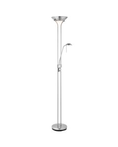 Rome Mother And Child Task Floor Lamp In Satin Chrome