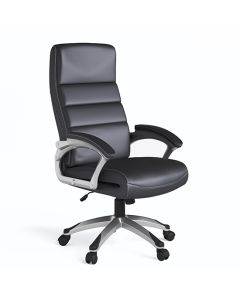 Roseville Faux Leather Home And Office Chair In Black