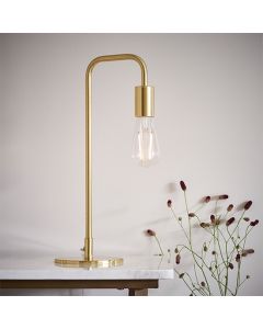 Rubens LED Table Lamp In Satin Brass