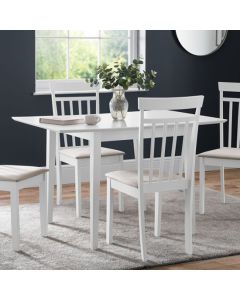 Rufford Extending Wooden Dining Table In White