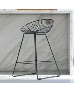Ellis Metal Bar Chair In Black
