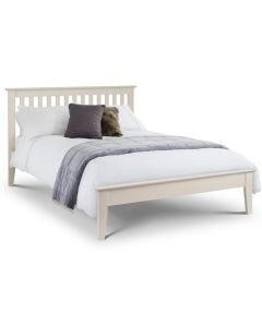 Salerno Shaker Wooden King Size Bed In Ivory