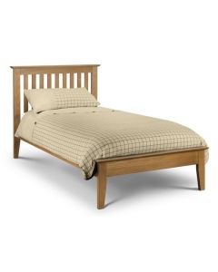 Salerno Shaker Wooden Single Bed In Solid White Oak