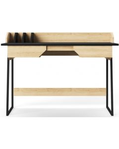 Salisbury Wooden Computer Desk In Oak And Black