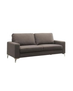 Sally Fabric 3 Seater Sofa In Brown