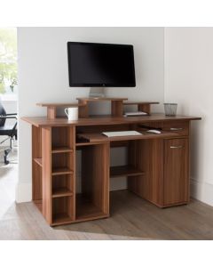 San Diego Wooden Computer Desk In Walnut Effect