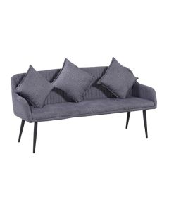 Sandlewood Fabric 3 Seater Sofa In Grey With 3 Cushions