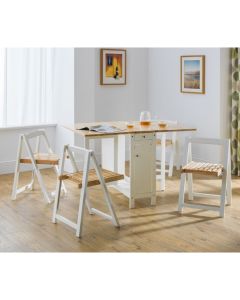 Savoy Wooden Dining Set In White And Natural