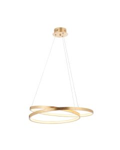 Scribble Ring Ceiling Pendant Light In Opulent Gold Leaf