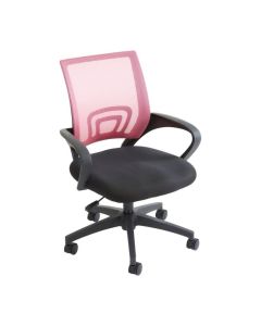 Seliko Mesh Fabric Home And Office Chair In Pink