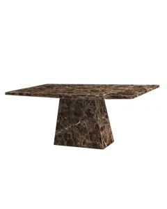 Senegal Marble Rectangular Dining Table In Natural Stone