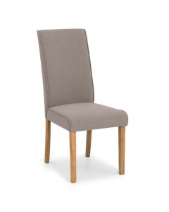 Seville Linen Fabric Dining Chair In Taupe