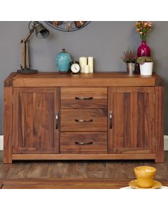 Shiro Large Wooden Sideboard In Walnut With 2 Doors And 3 Drawers