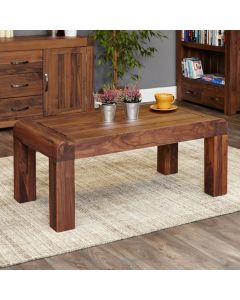 Shiro Medium Wooden Open Coffee Table In Walnut