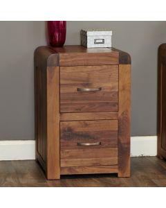 Shiro Wooden 2 Drawers Office Filing Cabinet In Walnut