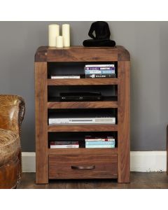 Shiro Wooden Entertainment DVD Storage Unit In Walnut