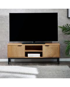 Sia Wooden TV Stand With 2 Doors In Oak