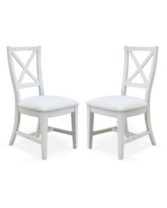 Signature Grey Wooden Dining Chairs In Pair