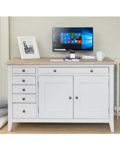 Signature Wooden Computer Desk In Grey And Oak