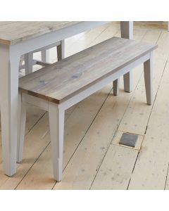 Signature Wooden Dining Bench In Grey And Oak