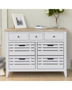 Signature Wooden Sideboard In Grey And Oak