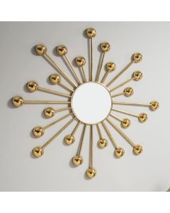 Silas Wall Mirror In Gold Strainlees Steel Frame