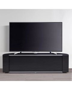 Sirius Ultra Large Corner TV Stand In Black Gloss With Push Release Doors