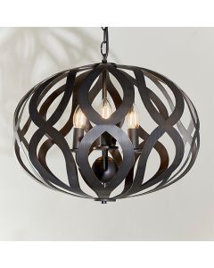 Sirolo 3 Lights LED Ceiling Pendant Light In Antique Brushed Bronze