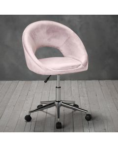 Skylar Velvet Upholstered Home And Office Chair In Pink