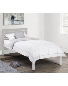 Slocum Wooden Single Bed In Light Grey
