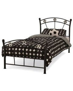 Soccer Metal Single Bed In Black