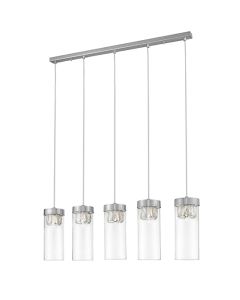 Socorro 5 Bulbs Decorative Ceiling Pendant Light In Satin Nickel