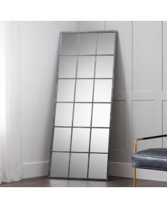 Somma Large Window Dressing Mirror In Pewter