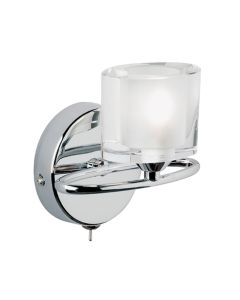 Sonata Clear And Frosted Crystal Wall Light In Chrome
