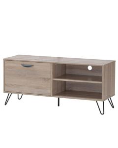 Sonoma 1 Drawer TV Stand In Oak Effect With Black Metal Legs