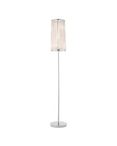 Sophia Clear Crystal 3 Lights Floor Lamp In Chrome