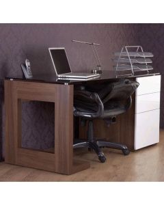 Sorbonne Wooden Computer Desk In Walnut