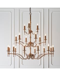 Stanford 21 Lights Ceiling Pendant Light In Antique Brass