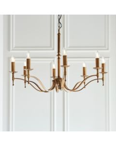 Stanford 8 Lights Ceiling Pendant Light In Antique Brass