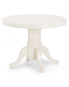 Stanmore Round To Oval Extending Wooden Dining Table In Ivory