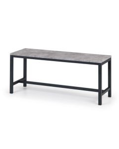 Staten Wooden Dining Bench In Concrete Effect