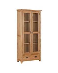 Stirling Display Unit In Light Oak With 2 Doors And 1 Drawer
