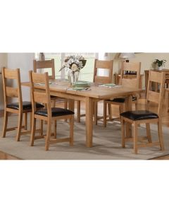 Stirling Extending Wooden Dining Set In Oak With 6 Chairs