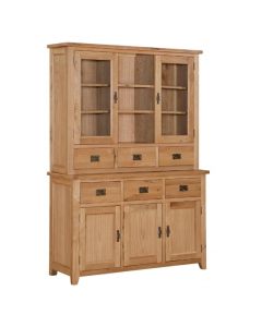 Stirling Large Display Unit In Light Oak With 3 Doors