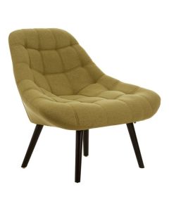 Stockholm Faux Linen Upholstered Bedroom Chair In Green