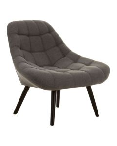 Stockholm Faux Linen Upholstered Bedroom Chair In Grey