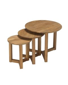 Stow Wooden Nest Of Tables In Oak