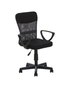 Stratford Polystyrene Swivel Home And Office Chair In Black